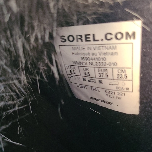 SOREL Tofino II' Faux Fur Lined Waterproof Boot Black Women’s Size 6.5 FLAWED - Picture 4 of 11